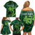 Pakistan Cricket Family Matching Off Shoulder Short Dress and Hawaiian Shirt Sporty Style with Flag Stars & Player Illustration