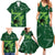 Pakistan Cricket Family Matching Summer Maxi Dress and Hawaiian Shirt Sporty Style with Flag Stars & Player Illustration