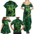 Pakistan Cricket Family Matching Summer Maxi Dress and Hawaiian Shirt Sporty Style with Flag Stars & Player Illustration