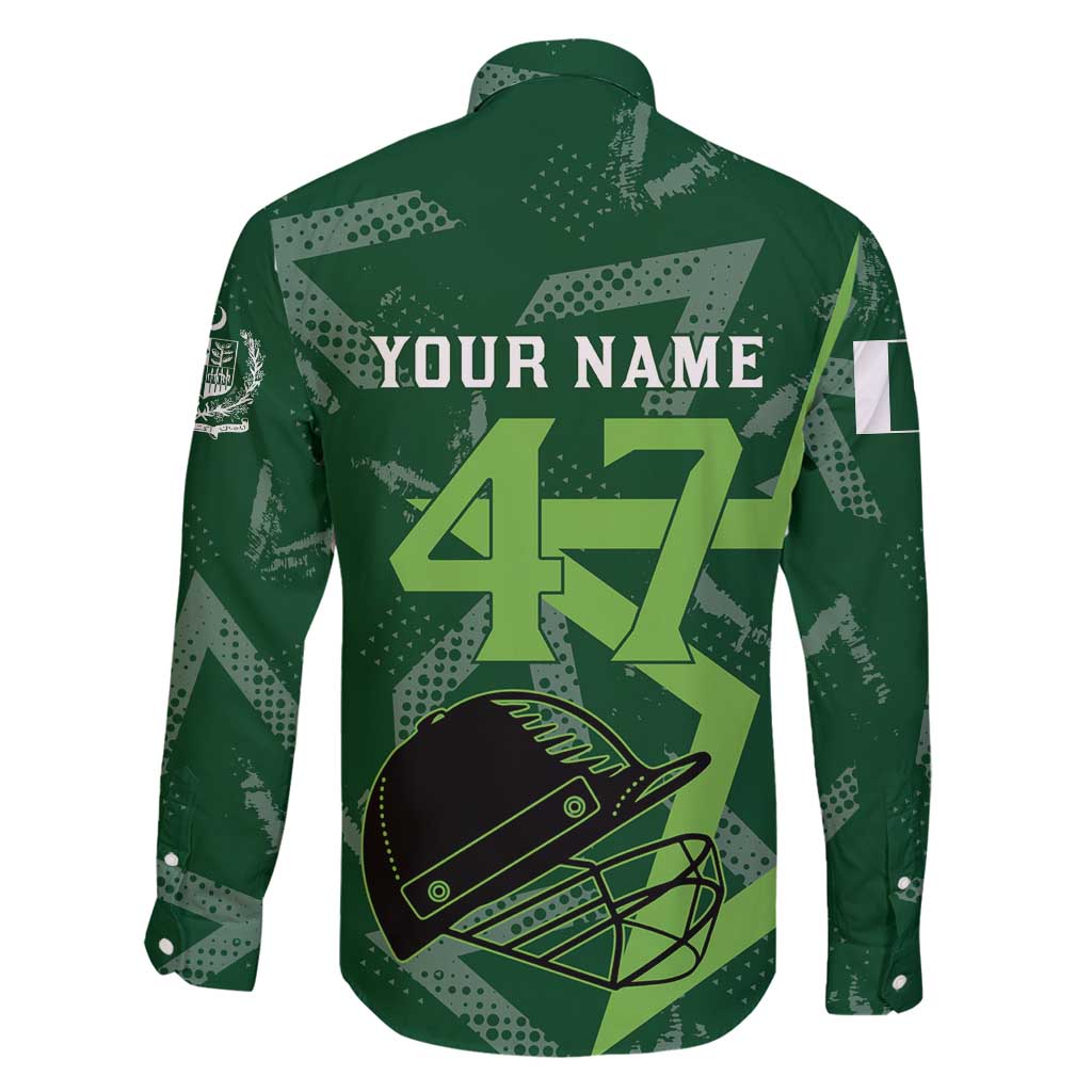 Pakistan Cricket Family Matching Tank Maxi Dress and Hawaiian Shirt Sporty Style with Flag Stars & Player Illustration