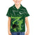 Pakistan Cricket Family Matching Tank Maxi Dress and Hawaiian Shirt Sporty Style with Flag Stars & Player Illustration