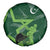 Pakistan Cricket Spare Tire Cover Sporty Style with Flag Stars & Player Illustration