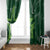 Pakistan Cricket Window Curtain Sporty Style with Flag Stars & Player Illustration