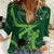 Pakistan Cricket Women Casual Shirt Sporty Style with Flag Stars & Player Illustration