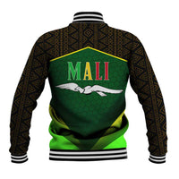 Mali Map Baseball Jacket National Emblem & Cultural Pattern Design