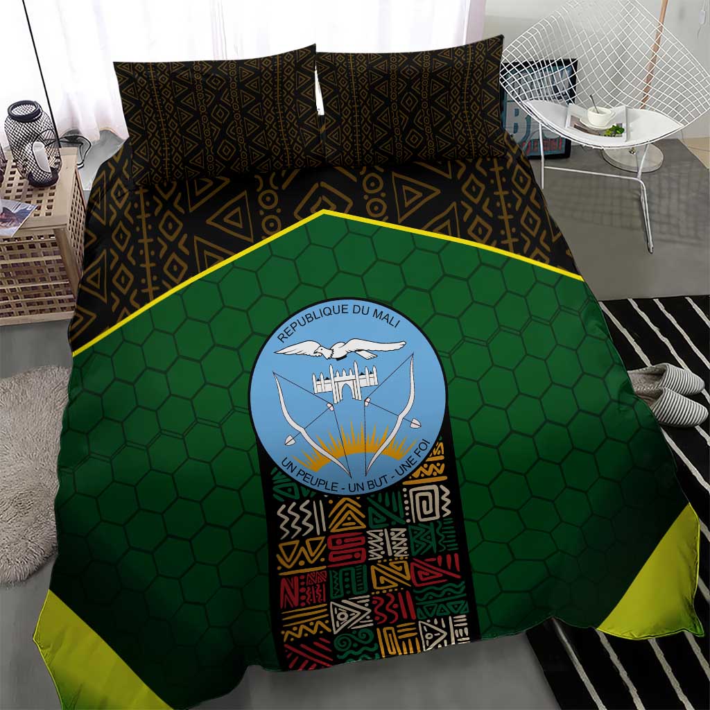 Mali Map Bedding Set National Emblem & Cultural Pattern Design