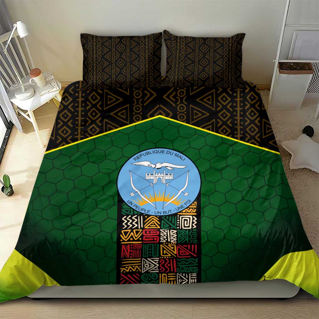 Mali Map Bedding Set National Emblem & Cultural Pattern Design