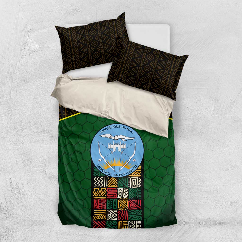 Mali Map Bedding Set National Emblem & Cultural Pattern Design