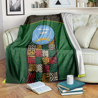 Mali Map Blanket National Emblem & Cultural Pattern Design