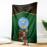 Mali Map Blanket National Emblem & Cultural Pattern Design