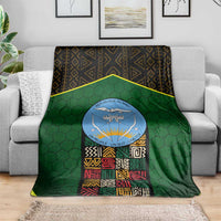 Mali Map Blanket National Emblem & Cultural Pattern Design