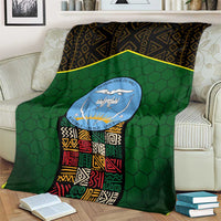 Mali Map Blanket National Emblem & Cultural Pattern Design