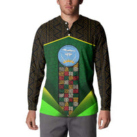 Mali Map Button Sweatshirt National Emblem & Cultural Pattern Design