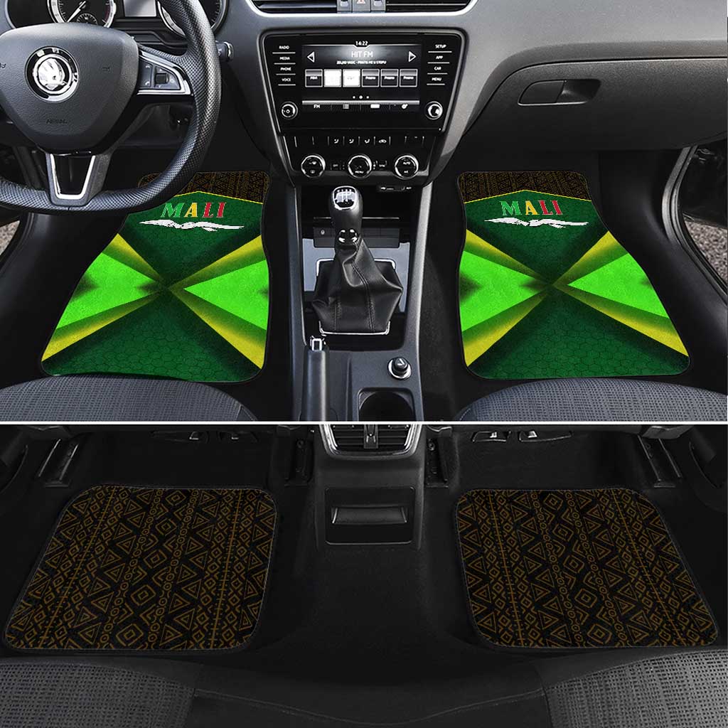 Mali Map Car Mats National Emblem & Cultural Pattern Design