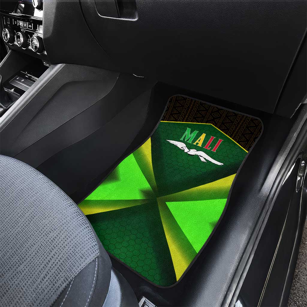 Mali Map Car Mats National Emblem & Cultural Pattern Design