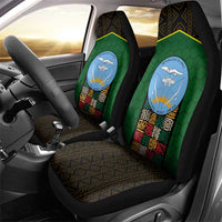 Mali Map Car Seat Cover National Emblem & Cultural Pattern Design