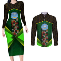 Mali Map Couples Matching Long Sleeve Bodycon Dress and Long Sleeve Button Shirt National Emblem & Cultural Pattern Design