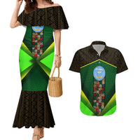 Mali Map Couples Matching Mermaid Dress and Hawaiian Shirt National Emblem & Cultural Pattern Design