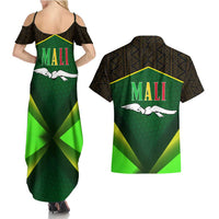 Mali Map Couples Matching Summer Maxi Dress and Hawaiian Shirt National Emblem & Cultural Pattern Design