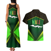 Mali Map Couples Matching Tank Maxi Dress and Hawaiian Shirt National Emblem & Cultural Pattern Design