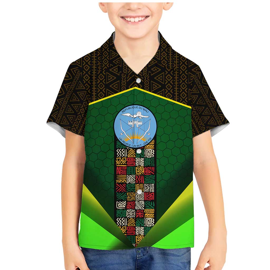 Mali Map Family Matching Mermaid Dress and Hawaiian Shirt National Emblem & Cultural Pattern Design