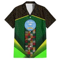 Mali Map Family Matching Off The Shoulder Long Sleeve Dress and Hawaiian Shirt National Emblem & Cultural Pattern Design