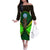 Mali Map Family Matching Off The Shoulder Long Sleeve Dress and Hawaiian Shirt National Emblem & Cultural Pattern Design