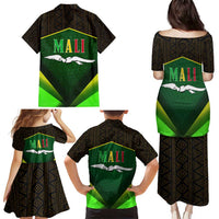 Mali Map Family Matching Puletasi and Hawaiian Shirt National Emblem & Cultural Pattern Design