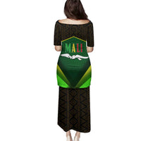 Mali Map Family Matching Puletasi and Hawaiian Shirt National Emblem & Cultural Pattern Design