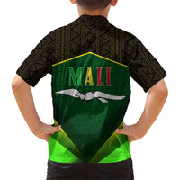 Mali Map Family Matching Short Sleeve Bodycon Dress and Hawaiian Shirt National Emblem & Cultural Pattern Design