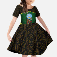 Mali Map Family Matching Short Sleeve Bodycon Dress and Hawaiian Shirt National Emblem & Cultural Pattern Design