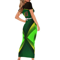 Mali Map Family Matching Short Sleeve Bodycon Dress and Hawaiian Shirt National Emblem & Cultural Pattern Design