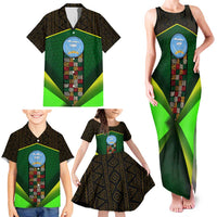 Mali Map Family Matching Tank Maxi Dress and Hawaiian Shirt National Emblem & Cultural Pattern Design