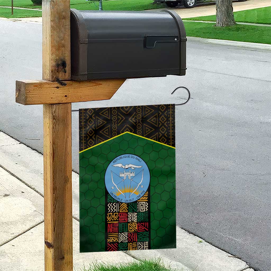 Mali Map Garden Flag National Emblem & Cultural Pattern Design