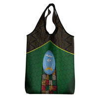 Mali Map Grocery Bag National Emblem & Cultural Pattern Design