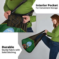 Mali Map Grocery Bag National Emblem & Cultural Pattern Design