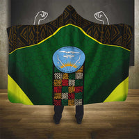 Mali Map Hooded Blanket National Emblem & Cultural Pattern Design