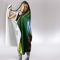 Mali Map Hooded Blanket National Emblem & Cultural Pattern Design