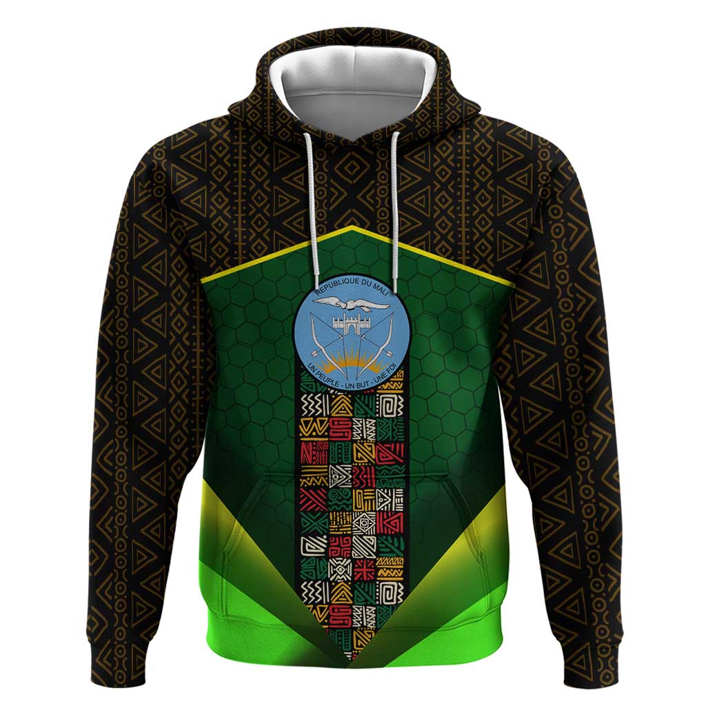 Mali Map Hoodie National Emblem & Cultural Pattern Design
