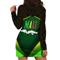 Mali Map Hoodie Dress National Emblem & Cultural Pattern Design