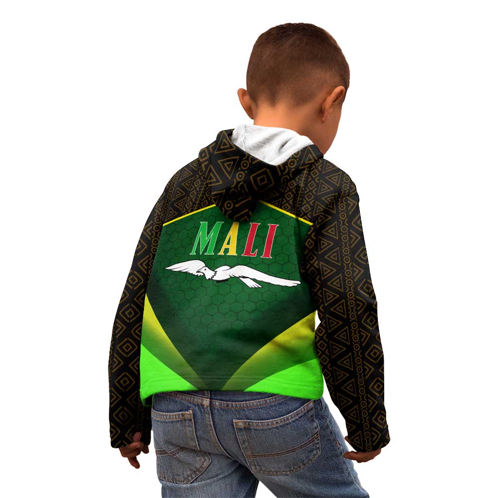 Mali Map Kid Hoodie National Emblem & Cultural Pattern Design