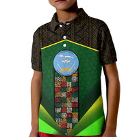 Mali Map Kid Polo Shirt National Emblem & Cultural Pattern Design