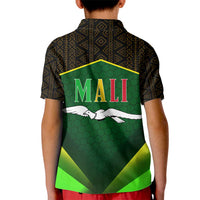 Mali Map Kid Polo Shirt National Emblem & Cultural Pattern Design