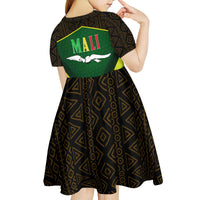 Mali Map Kid Short Sleeve Dress National Emblem & Cultural Pattern Design