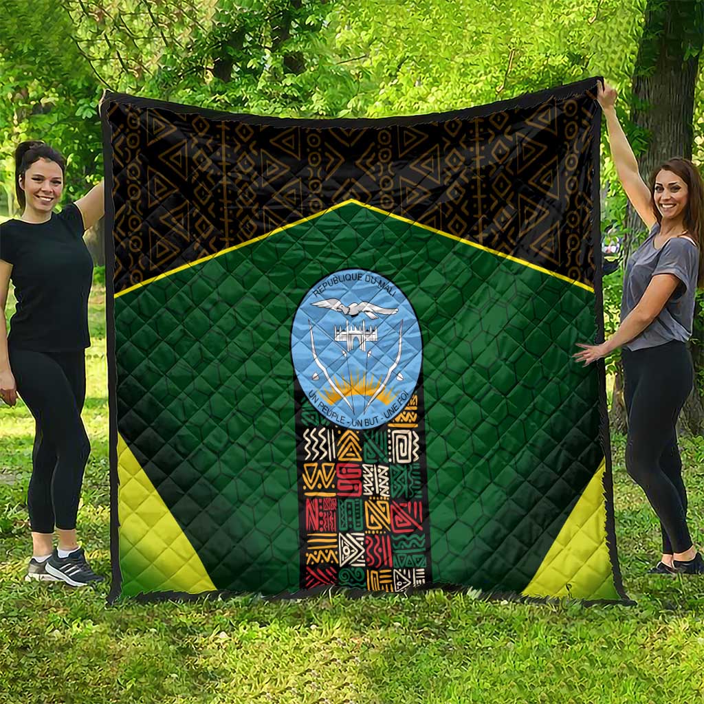 Mali Map Quilt National Emblem & Cultural Pattern Design