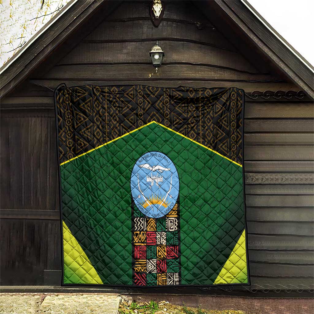 Mali Map Quilt National Emblem & Cultural Pattern Design