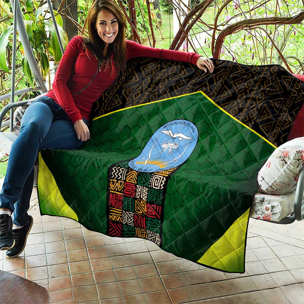 Mali Map Quilt National Emblem & Cultural Pattern Design