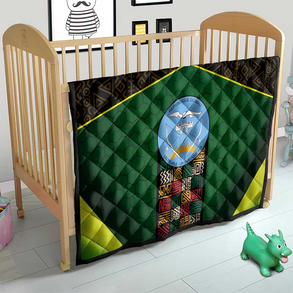 Mali Map Quilt National Emblem & Cultural Pattern Design