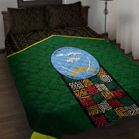 Mali Map Quilt Bed Set National Emblem & Cultural Pattern Design