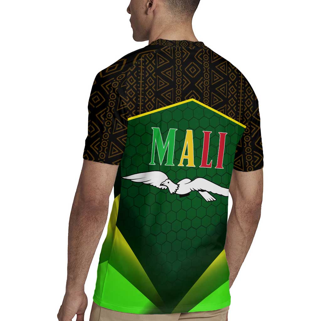 Mali Map Rugby Jersey National Emblem & Cultural Pattern Design